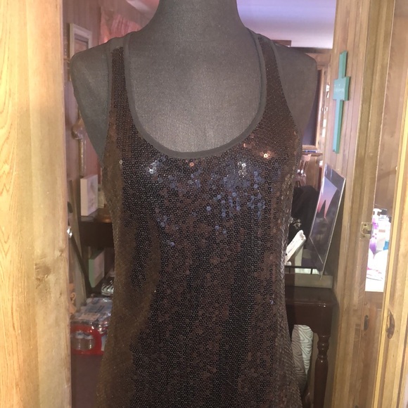 Black Sequin Mini Dress 👗 By Celine by Champion - Picture 11 of 14